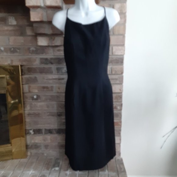 Dresses & Skirts - dress black cocktail crepe vintage 1960's